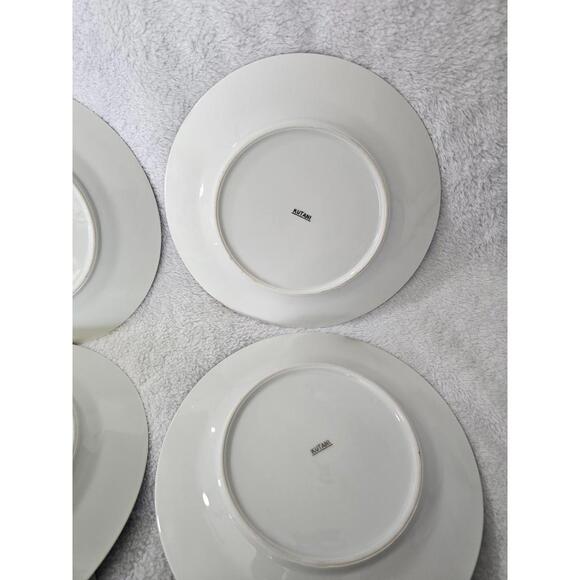 (Set of 6) Kutani Bamboo Porcelain Side Plate White & Sliver Japan 7.5" Asian - Picture 13 of 16